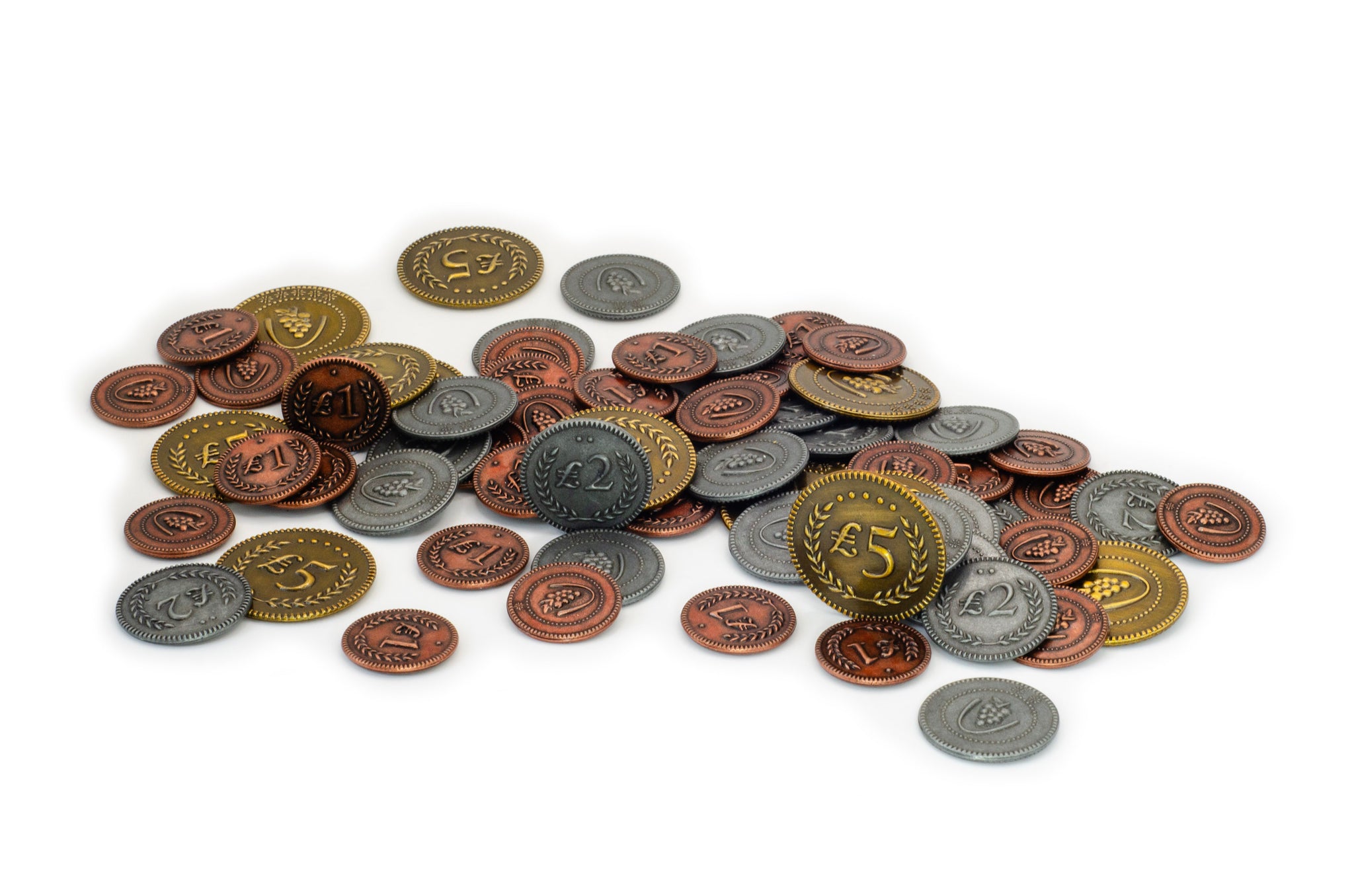 72 Metal Lira Coins (Viticulture) – Stonemaier Games (Canada)